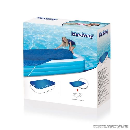 Bestway Medence védőtakaró, takaró fólia 305 x 183 cm méretű puhafalú medencéhez