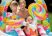 Intex Candy Zone élménymedence, csúszdás kerti családi medence (cukorkás téma), 295 x 191 x 130 cm (57149)