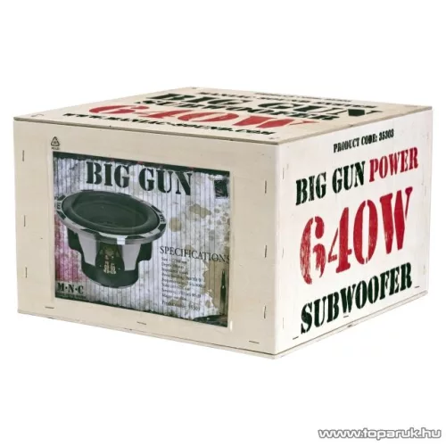 MNC Big Gun Subwoofer 12”/300 mm, 320/640 W-os, 4ohm-os mélysugárzó (35303) - megszűnt termék: 2014. december