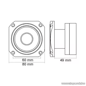  MNC Dome sugárzó, 1,5" / 100/200 W-os, 4 ohm-os (33513)