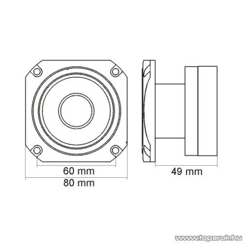 MNC Dome sugárzó, 1,5" / 100/200 W-os, 4 ohm-os (33513)