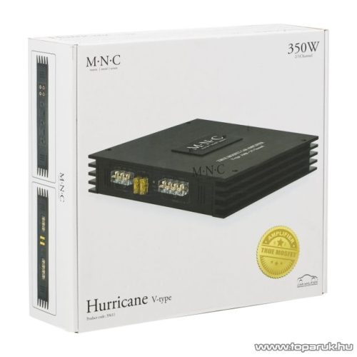 MNC Hurricane V-type 350 2/1 CH, 350W-os, 2 csatornás erősítő (39611) - készlethiány