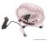 HQ FN04PI Asztali fém mini USB ventilátor, 10 cm, 2.5W, rózsaszín