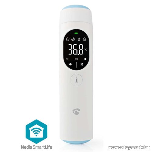 Nedis SmartLife Intelligens Infravörös Bluetooth homlok- és fülhőmérő LED kijelzővel (BTHTIR10WT)