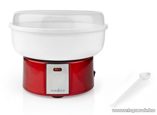 Nedis Vattacukor készítő gép, vattacukorgép, vintage piros (FCCM100FRD)