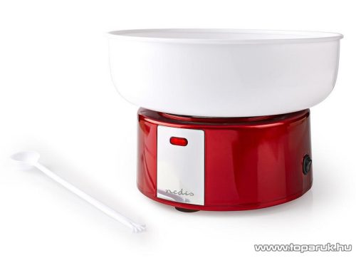 Nedis Vattacukor készítő gép, vattacukorgép, vintage piros (FCCM100FRD)