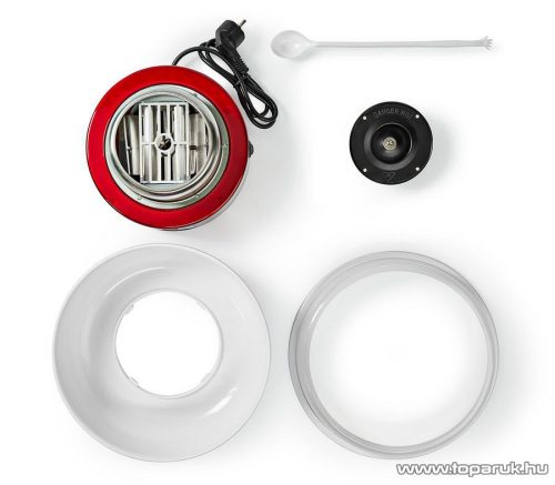 Nedis Vattacukor készítő gép, vattacukorgép, vintage piros (FCCM100FRD)