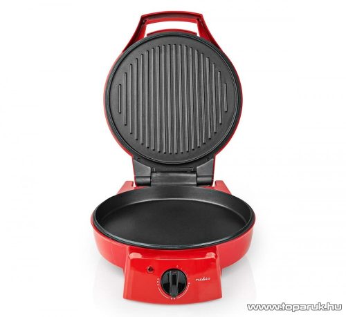 Nedis Pizzakészítő és grillsütő (omlett és palacsinta sütő), 30 cm, 1800 W (FCPM100FRD)