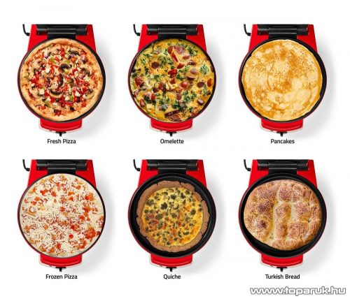 Nedis Pizzakészítő és grillsütő (omlett és palacsinta sütő), 30 cm, 1800 W (FCPM100FRD)