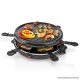 Nedis 6 személyes raclette grill, raklett grillsütő (FCRA210FBK6)