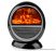 Nedis Kerámia PTC fűtőtest, hősugárzó valósághű lángeffektussal, fekete, 1000 / 1500 W (HTFA21BK)