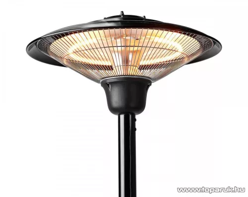 (SZÁLLÍTÁSI SÉRÜLT / K413685) Nedis teraszhősugárzó, kültéri hősugárzó, 1500 W (HTPA15EBK)