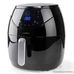   Nedis Air Fryer XXL Digitális forrólevegős olajsütő, 6,5 literes, 1800 W (KAAF250EBK)