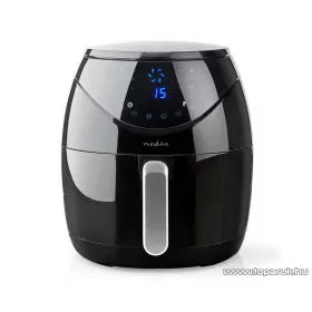   Nedis Air Fryer XXL Digitális forrólevegős olajsütő, 6,5 literes, 1800 W (KAAF250EBK)