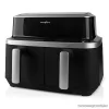 (HASZNÁLT / ESZTÉTIKAI SÉRÜLT / 384784) Nedis Air Fryer DOUBLE XL Digitális, dupla tartályos forrólevegős sütő, 2 x 4,2 literes, 2600 W (KAAF320BK)