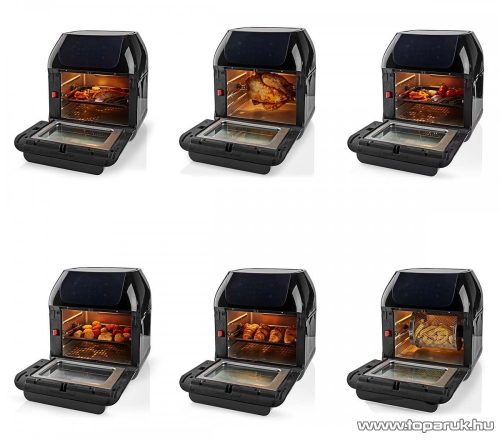 Nedis Air Fryer Oven Digitális forrólevegős sütő, 12 literes, 1500 W (KAAFO300EBK)