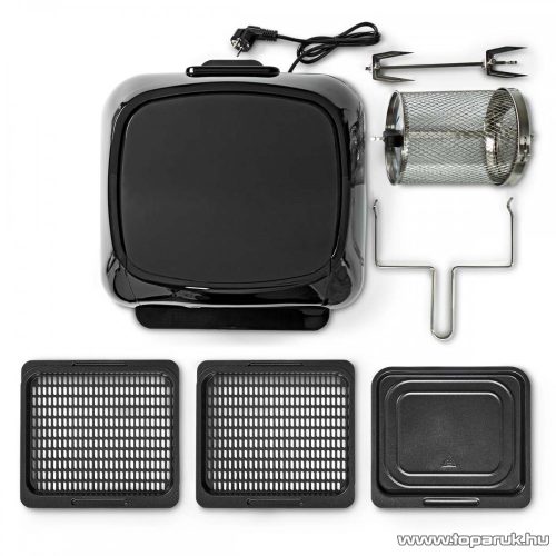 Nedis Air Fryer Oven Digitális forrólevegős sütő, 12 literes, 1500 W (KAAFO300EBK)