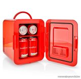  Nedis Hordozható mini hűtőszekrény, 4 literes, 220 V / 12 V, piros (KAFR120CRD)