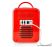 Nedis Hordozható mini hűtőszekrény, 4 literes, 220 V / 12 V, piros (KAFR120CRD)