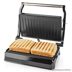   Nedis Elektromos asztali grillsütő, kontakt grill, 700 W (KAGR111FSR)