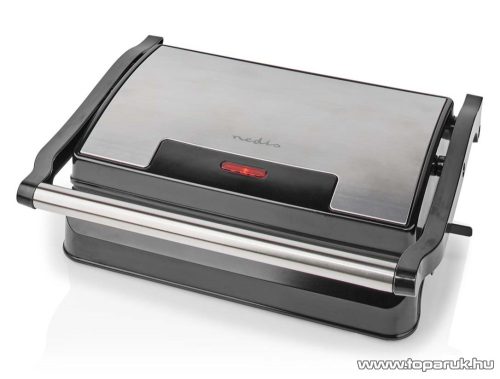 Nedis Elektromos asztali grillsütő, kontakt grill, 700 W (KAGR111FSR)