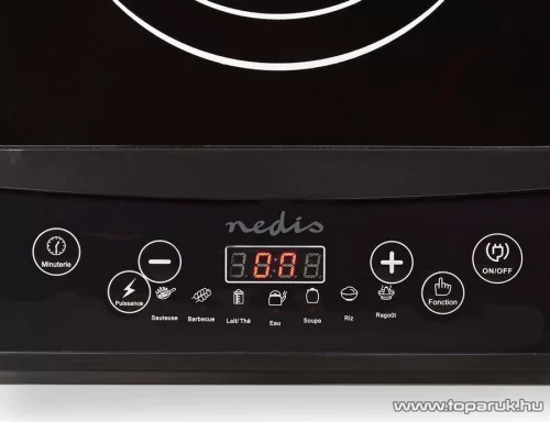 Nedis egylapos indukciós főzőlap, 2000 W (KAIP113CBK1)