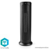  Nedis SmartLife WIFI Oszcilláló fűtőventilátor, hősugárzó, fekete, 2000 W (WIFIFNH10CBK)