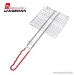   Landmann 0281 Krómozott grill hamburgersütő, piros nyéllel