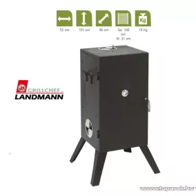   Landmann 11091 Hőálló borítású füstölő szekrény, fekete