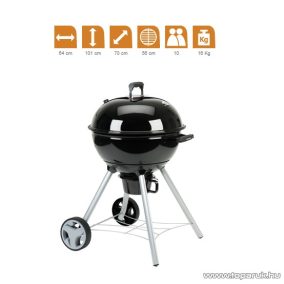   Landmann 11141 Kepler 400 Faszenes 4 lábú gömbgrill, fix polccal, 56 cm átmérővel (10 személyes)