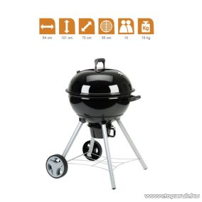   Landmann 11142 Kepler 600 Faszenes 4 lábú gömbgrill, fix polccal, 56 cm átmérővel (10 személyes)