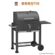 Landmann 11503 Grillchef fedeles faszenes grill, grillsütő kocsi, fekete (10 személyes)