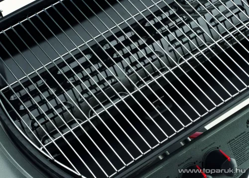 Grillchef 12442 ATRACTO party gázgrill kocsi 2.1, szabadon állítható alumíniumozott acél égőfejjel, 7 kW + 2,5 kW-os oldalégővel (6 személyes)