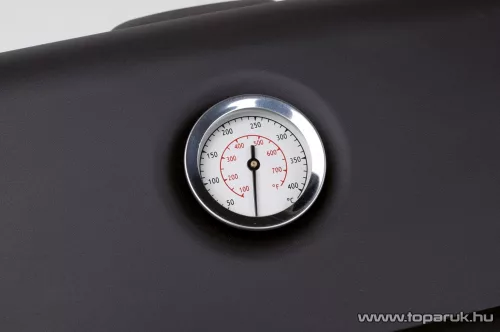 Grillchef 12442 ATRACTO party gázgrill kocsi 2.1, szabadon állítható alumíniumozott acél égőfejjel, 7 kW + 2,5 kW-os oldalégővel (6 személyes)