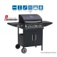 Landmann Grill Chef 12736 3 égős party gázgrillkocsi, rozsdamentes acél égőkkel, 3 x 3,2 kW, fekete (10 személyes)