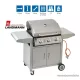 Landmann 12739 3 égős inox party gázgrillkocsi (kültéri konyha), fokozatmentesen állítható alumíniumozott acél égőfejekkel, 3 x 3,5 kW (10 személyes) - megszűnt termék: 2014. április