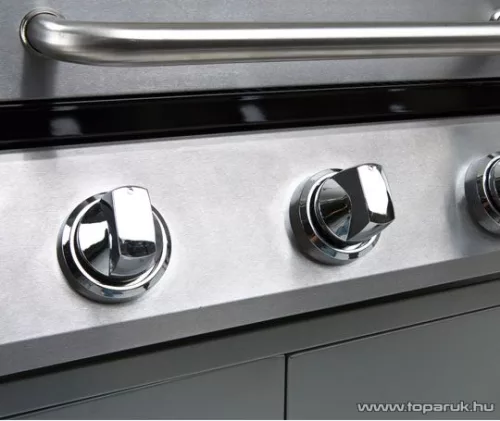 Landmann 12739 3 égős inox party gázgrillkocsi (kültéri konyha), fokozatmentesen állítható alumíniumozott acél égőfejekkel, 3 x 3,5 kW (10 személyes) - megszűnt termék: 2014. április