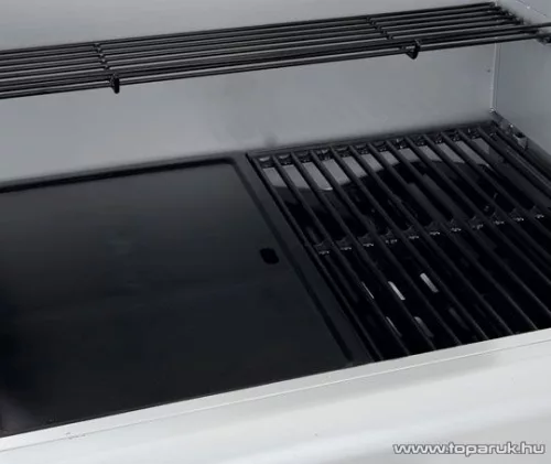 Landmann 12771 CRONOS 3 égős party gázgrillkocsi, fokozatmentesen állítható rozsdamentes acél égőfejjel, 3 x 3.5 kW + 1 x 2.0 kW-os oldalsó égőfej (10 személyes) - megszűnt termék: 2014. április