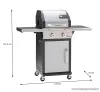 Landmann 12901 Triton 2.0 gázgrill kocsi, ezüst (8 személyes)