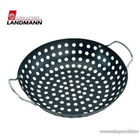   Landmann 13354 Teflon bevonatú kerek zöldség és burgonyakosár grillezett zöldségek készítéséhez
