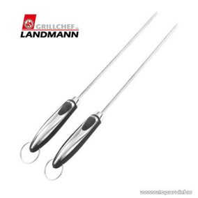   Landmann 13427 INOX Időtálló rozsdamentes acél kivitelű grill nyárs, 42 cm, 1 pár