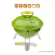 Landmann 31373 Piccolino faszenes asztali gömbgrill, zománcozott fedéllel és tűztérrel, zöld (4 személyes)