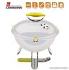 Landmann 31376 Piccolino faszenes asztali gömbgrill, zománcozott fedéllel és tűztérrel, fehér (4 személyes)