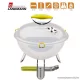 Landmann 31376 Piccolino faszenes asztali gömbgrill, zománcozott fedéllel és tűztérrel, fehér (4 személyes)