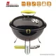 Landmann 31377 Piccolino faszenes asztali gömbgrill, zománcozott fedéllel és tűztérrel, fekete (4 személyes)