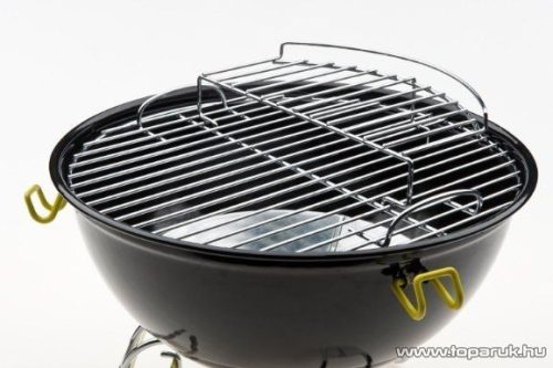 Landmann 31377 Piccolino faszenes asztali gömbgrill, zománcozott fedéllel és tűztérrel, fekete (4 személyes)