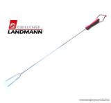   Landmann 41301 INOX Időtálló rozsdamentes acél kivitelű kétágú szalonnasütő nyárs, 80 cm