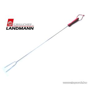   Landmann 41301 INOX Időtálló rozsdamentes acél kivitelű kétágú szalonnasütő nyárs, 80 cm