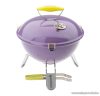 Landmann  31378 Piccolino faszenes asztali gömbgrill, zománcozott fedéllel és tűztérrel, lila (4 személyes)