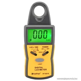   HOLDPEAK 881B Digitális fénymérő (fényerősségmérő) mérőműszer + hord táska, 0.1-100000 Lux, adattartás
